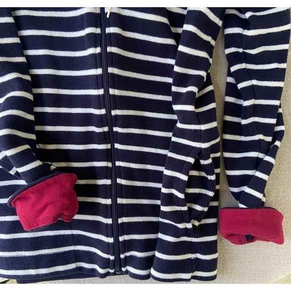 L.L. Bean | Women’s Striped Zip-up Hoodie, Size Small - Picture 6 of 7